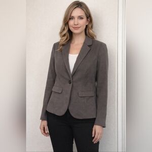 Capulet Lined Blazer Plus Size 18 Gray Single Button Tailored Jacket NWT